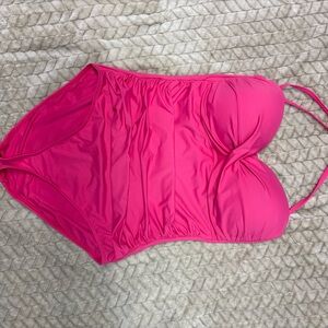 Anne Cole Bright Pink One-Piece Swimsuit